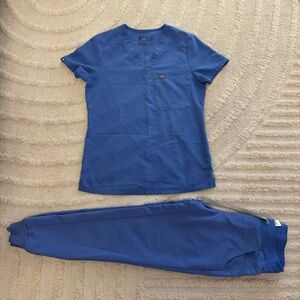 Figs Technical Collection Ceil Blue Scrub Set Zamora Pant XXS Catarina Top XS